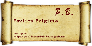Pavlics Brigitta névjegykártya
