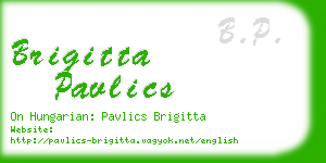 brigitta pavlics business card